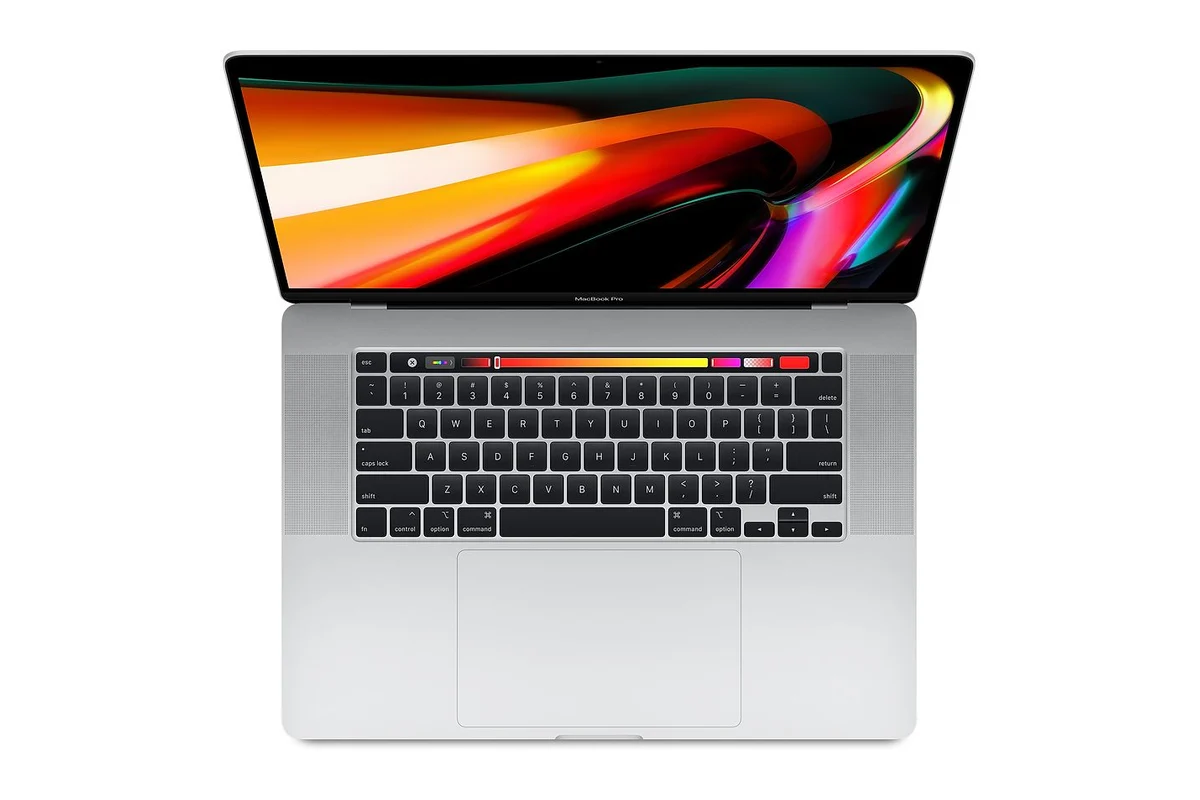 Referenční obrázek výrobce Apple MacBook Pro 16" (Late 2019) Silver – pohled zepředu
