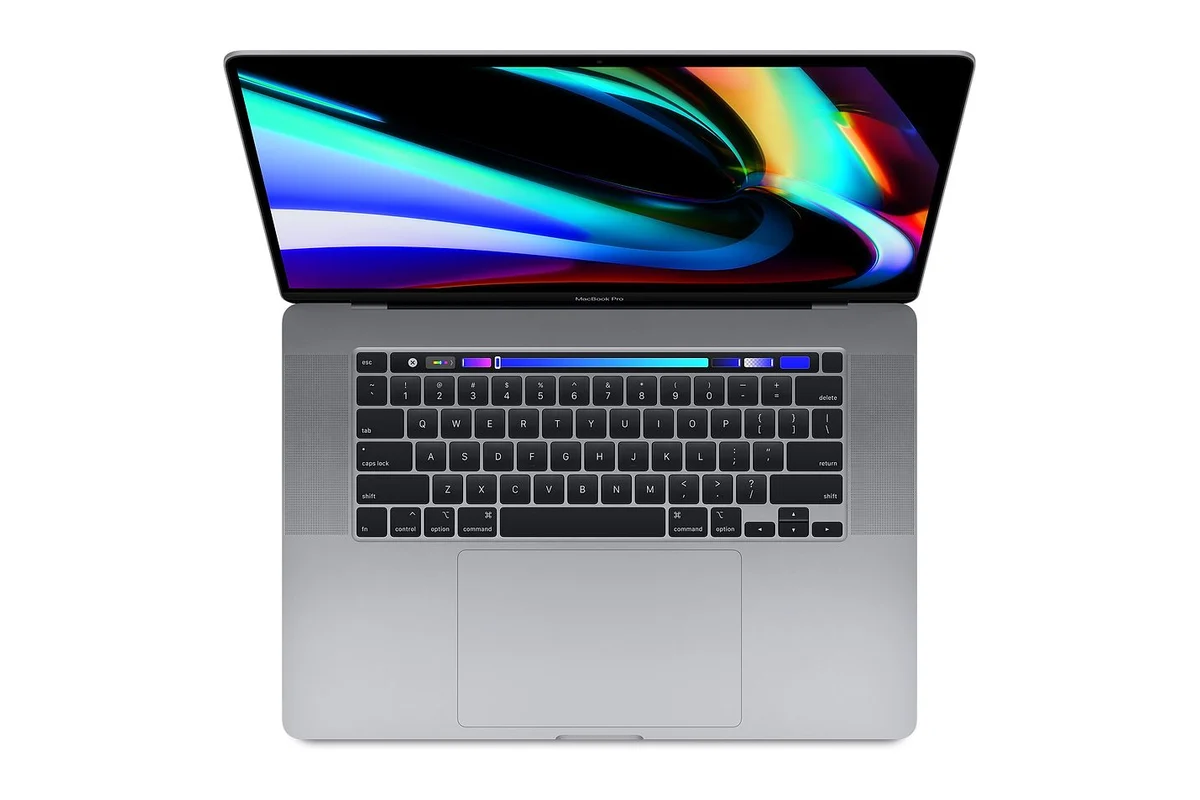 Referenční obrázek výrobce Apple MacBook Pro 16" (Late 2019) Space Gray – pohled zepředu