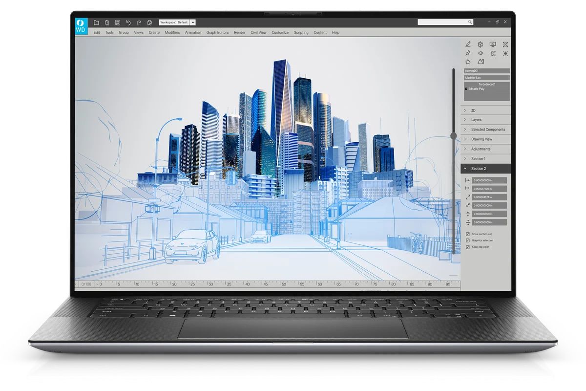 Referenční obrázek výrobce Dell Precision 5560 – pohled zepředu