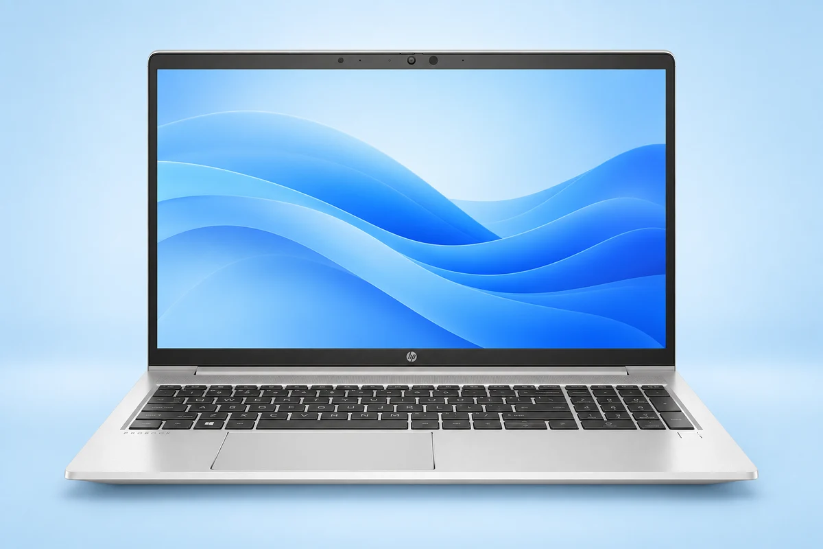 AI vizualizace modelu HP ProBook 650 G8 – pohled zepředu