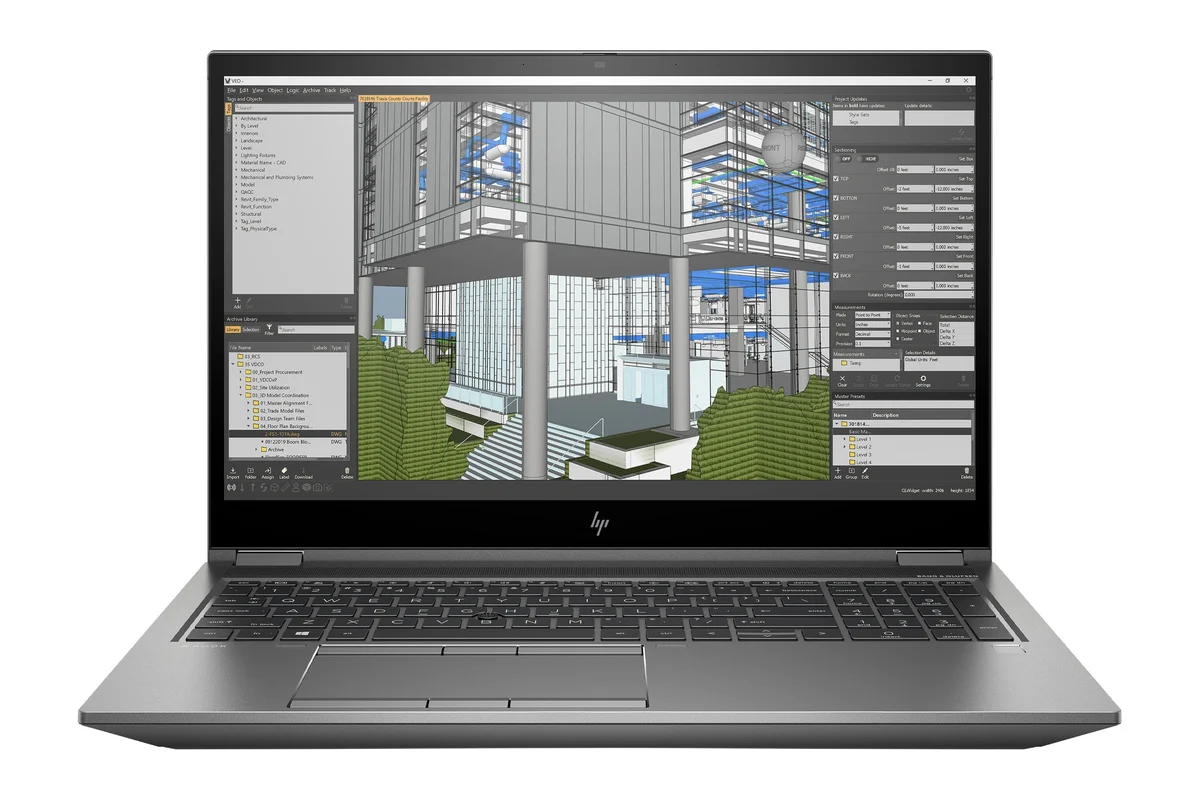 Referenční obrázek výrobce HP ZBook Fury 15 G8 – pohled zepředu