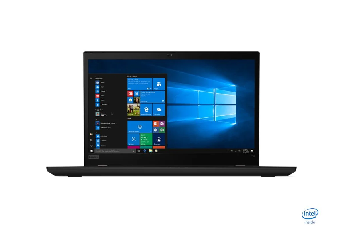 Referenční obrázek výrobce Lenovo ThinkPad T15 Gen 1 Touch – pohled zepředu