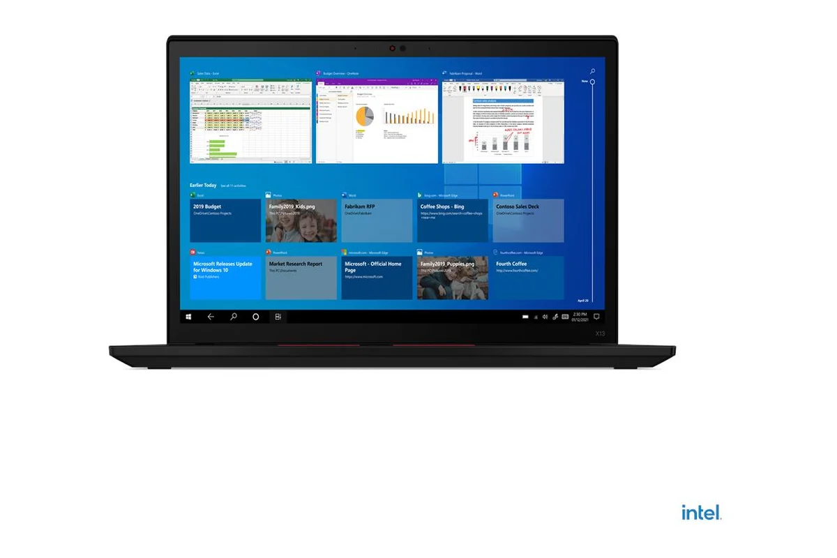 Referenční obrázek výrobce Lenovo ThinkPad X13 Gen 2 – pohled zepředu