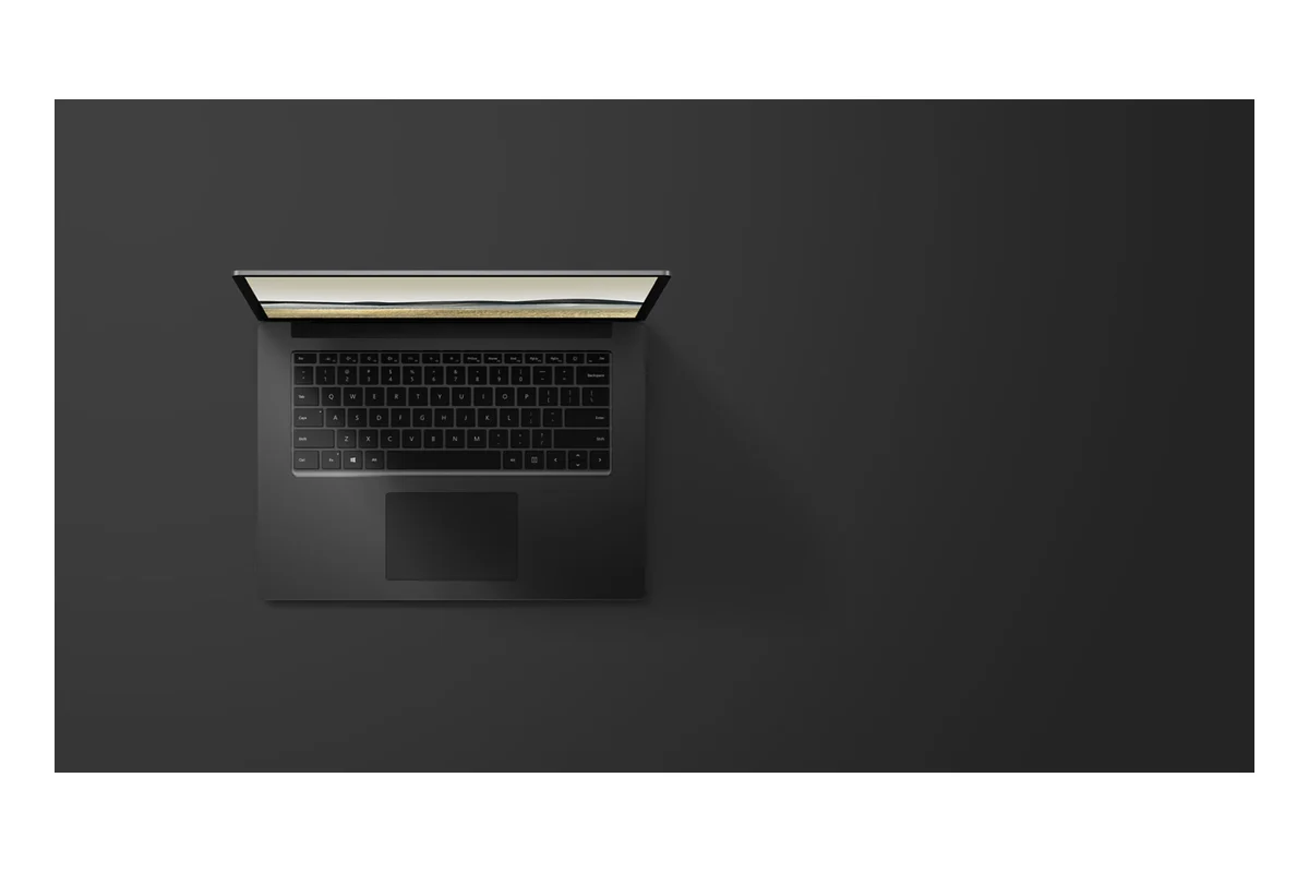 Referenční obrázek výrobce Microsoft Surface Laptop 3 Black – celkový pohled shora