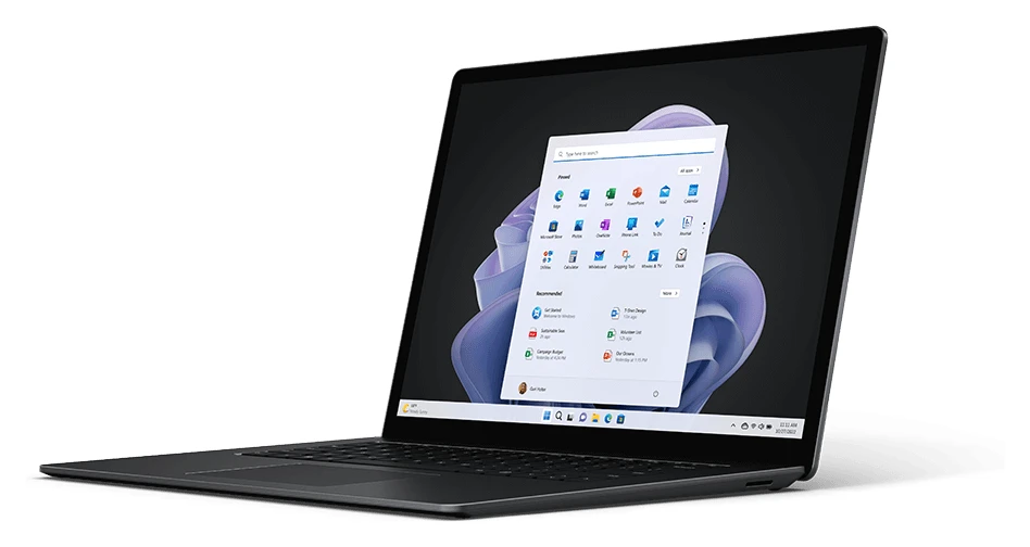 Referenční obrázek výrobce Microsoft Surface Laptop 5 Black – pohled zepředu