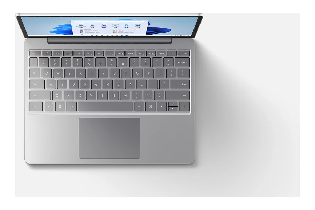 Referenční obrázek výrobce Microsoft Surface Laptop Go 2 – pohled zepředu