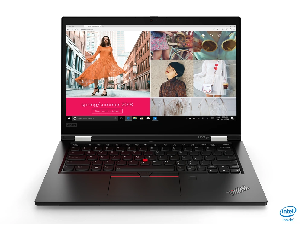 Referenční obrázek výrobce Lenovo ThinkPad L13 Yoga Gen 2 – pohled zepředu