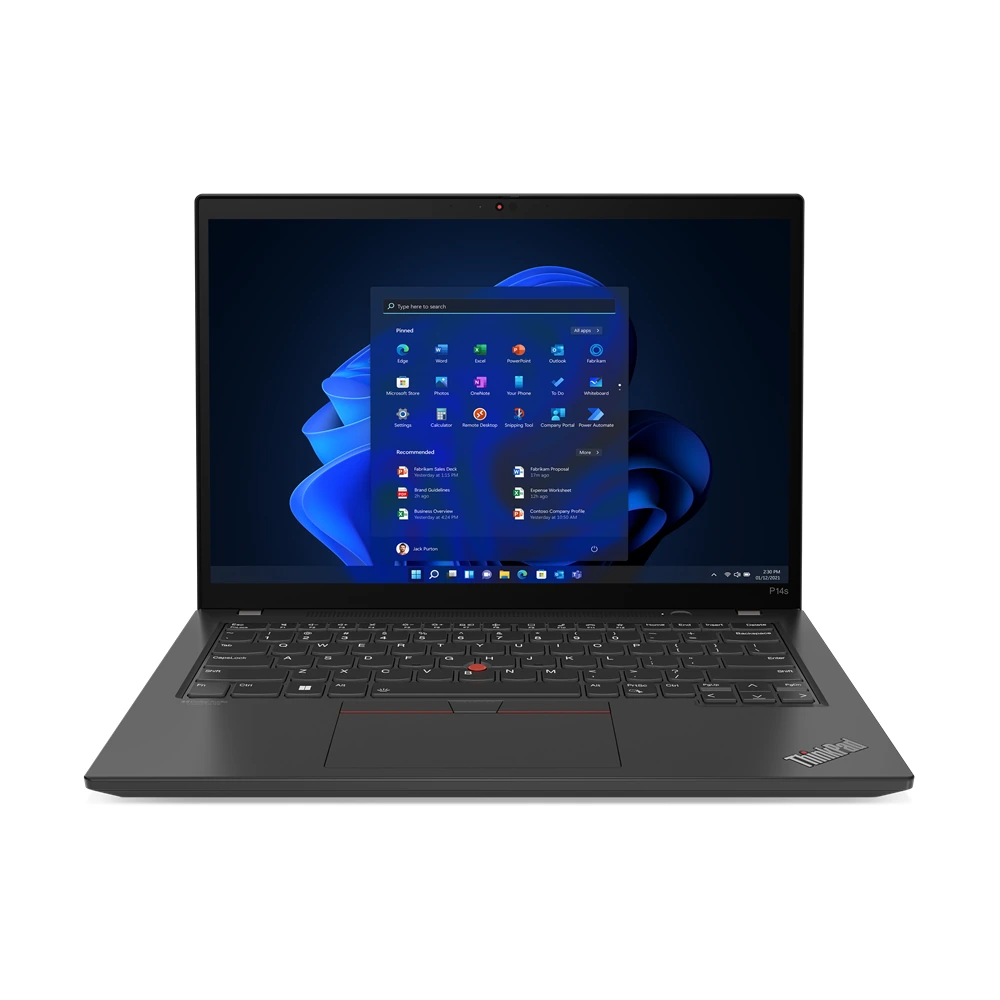 Referenční obrázek výrobce Lenovo Thinkpad P14s Gen 3 – pohled zepředu